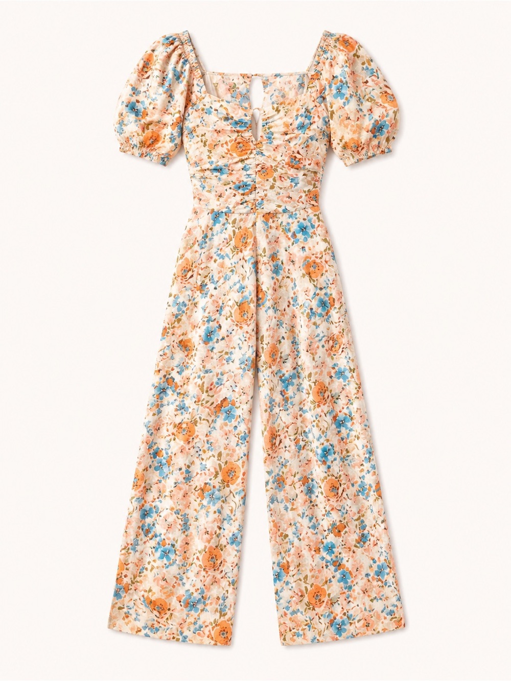 SADIE & SAGE Floral Wide-Leg Jumpsuit 🩵🧡